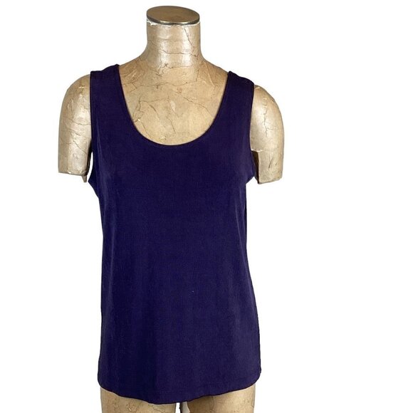 Chico's Travelers Sz 2 (L/12) Slinky Travel Tank Top Shell 249H - Picture 1 of 7